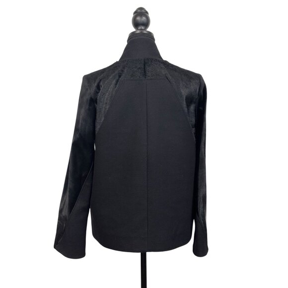 Helmut Lang Black Calf Hair & Wool Jacket | Size Medium - Picture 6 of 6